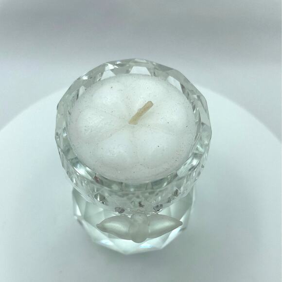 Crystal Snowman Votive Candle Holder - Holiday Christmas Decor - Picture 7 of 8